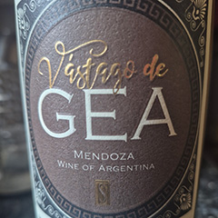 Vastago de gea wine label