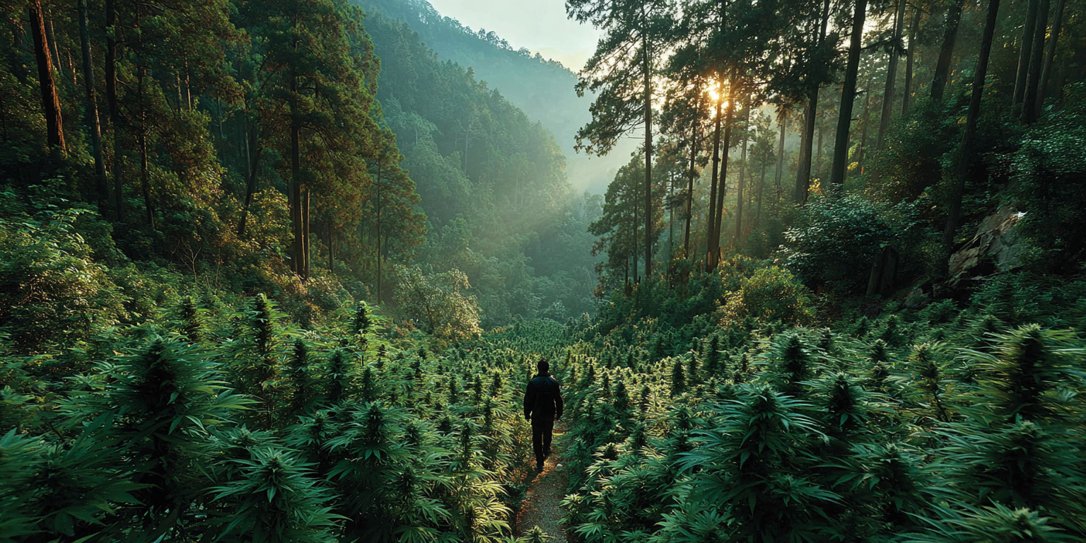 pot field in the forest