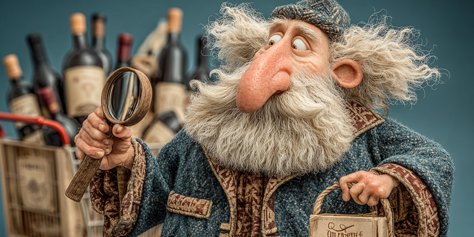 old man with magnifying glass