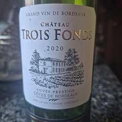 trois fonds wine label