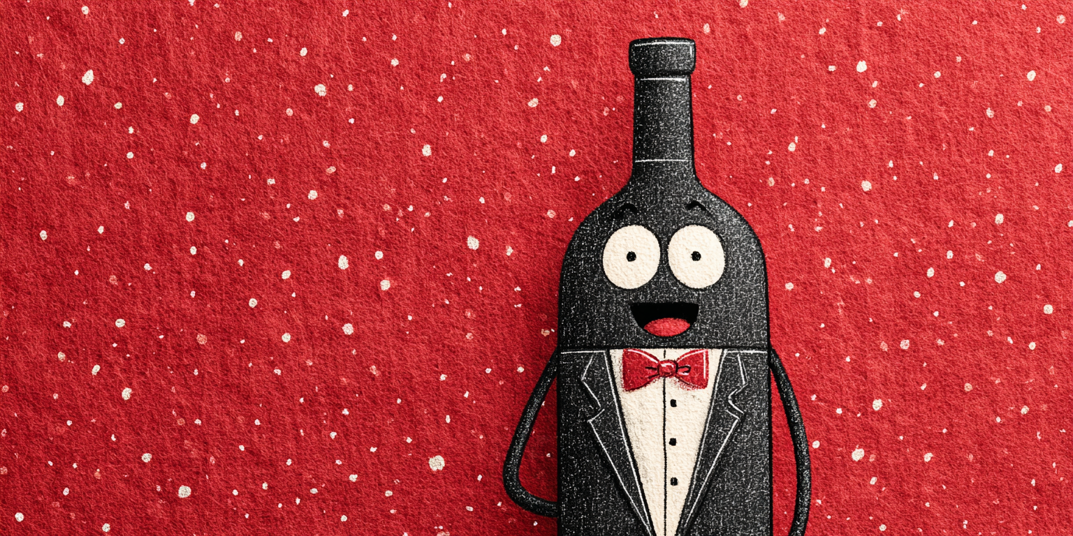 Cartoon wine bottle