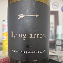 flying arrow wine label