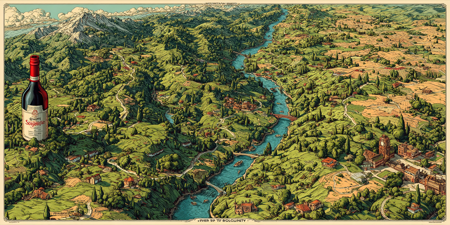 cartoon relief map
